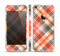 The Gray & Orange Plaid Layered Pattern V5 Skin Set for the Apple iPhone 5
