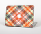 The Gray & Orange Plaid Layered Pattern V5 Skin Set for the Apple MacBook Air 11"