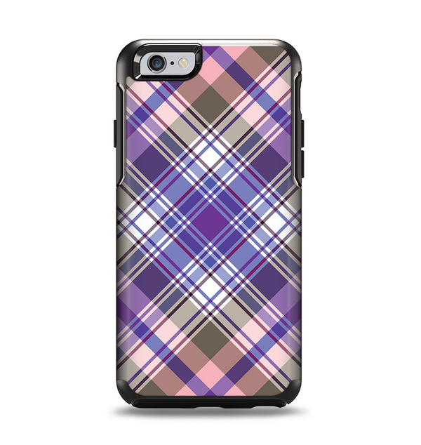 The Gray & Purple Plaid Layered Pattern V5 Apple iPhone 6 Otterbox Symmetry Case Skin Set
