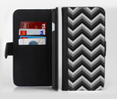 The Gray Toned Layered CHevron Pattern Ink-Fuzed Leather Folding Wallet Credit-Card Case for the Apple iPhone 6/6s, 6/6s Plus, 5/5s and 5c