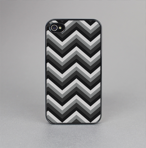 The Gray Toned Layered CHevron Pattern Skin-Sert for the Apple iPhone 4-4s Skin-Sert Case