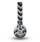 The Gray Toned Layered Chevron Pattern Skin for the Beats by Dre Mixr Headphones