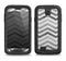 The Gray Toned Wide Vintage Chevron Pattern Samsung Galaxy S4 LifeProof Fre Case Skin Set