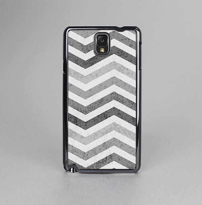 The Gray Toned Wide Vintage Chevron Pattern Skin-Sert Case for the Samsung Galaxy Note 3