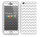 The Gray & White Chevron Pattern Skin for the Apple iPhone 5c
