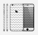 The Gray & White Chevron Pattern Skin for the Apple iPhone 6
