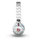 The Gray & White Chevron Pattern Skin for the Beats by Dre Mixr Headphones