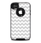 The Gray & White Chevron Pattern Skin for the iPhone 4-4s OtterBox Commuter Case