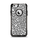 The Gray & White Floral Sprout Apple iPhone 6 Otterbox Commuter Case Skin Set