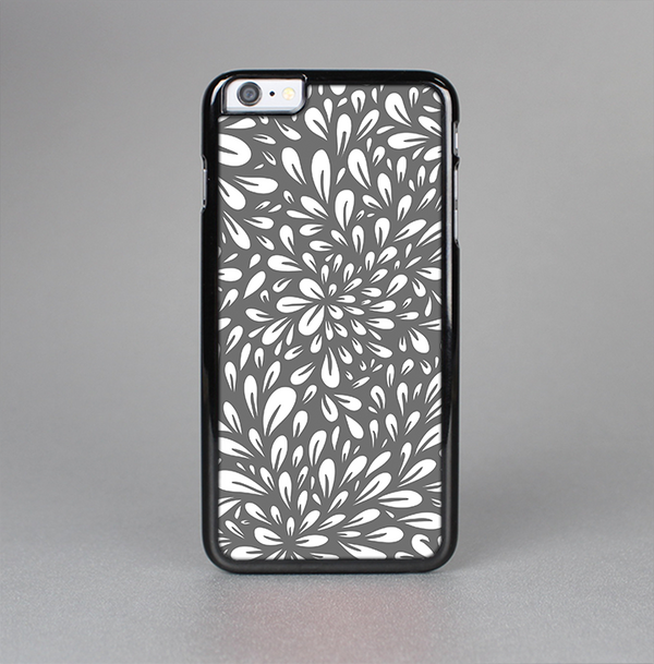 The Gray & White Floral Sprout Skin-Sert Case for the Apple iPhone 6 Plus