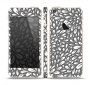 The Gray & White Floral Sprout Skin Set for the Apple iPhone 5s