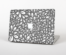 The Gray & White Floral Sprout Skin Set for the Apple MacBook Pro 15" with Retina Display