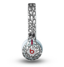 The Gray & White Floral Sprout Skin for the Beats by Dre Mixr Headphones