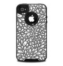 The Gray & White Floral Sprout Skin for the iPhone 4-4s OtterBox Commuter Case