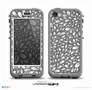 The Gray & White Floral Sprout Skin for the iPhone 5c nüüd LifeProof Case