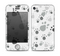The Gray & White Large Paw Prints Skin for the Apple iPhone 4-4s