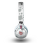 The Gray & White Large Paw Prints Skin for the Beats by Dre Mixr Headphones