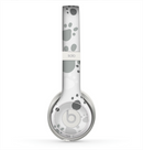 The Gray & White Large Paw Prints Skin for the Beats by Dre Solo 2 Headphones