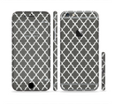 The Gray & White Seamless Morocan Pattern Sectioned Skin Series for the Apple iPhone 6s Plus