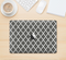 The Gray & White Seamless Morocan Pattern Skin Kit for the 12" Apple MacBook (A1534)