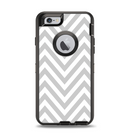The Gray & White Sharp Chevron Pattern Apple iPhone 6 Otterbox Defender Case Skin Set