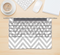 The Gray & White Sharp Chevron Pattern Skin Kit for the 12" Apple MacBook (A1534)
