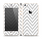 The Gray & White Sharp Chevron Pattern Skin Set for the Apple iPhone 5s