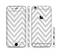 The Gray & White Sharp Chevron Pattern Sectioned Skin Series for the Apple iPhone 6 Plus