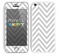 The Gray & White Sharp Chevron Pattern Skin for the Apple iPhone 5c