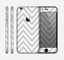 The Gray & White Sharp Chevron Pattern Skin for the Apple iPhone 6