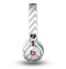 The Gray & White Sharp Chevron Pattern Skin for the Beats by Dre Mixr Headphones