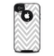 The Gray & White Sharp Chevron Pattern Skin for the iPhone 4-4s OtterBox Commuter Case