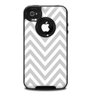 The Gray & Yellow Chevron Pattern Skin for the iPhone 4-4s OtterBox Commuter Case