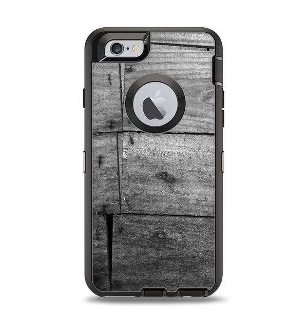 The Gray Worn Wooden Planks Apple iPhone 6 Otterbox Defender Case Skin Set