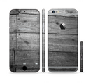 The Gray Worn Wooden Planks Sectioned Skin Series for the Apple iPhone 6s Plus