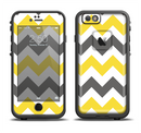 The Gray & Yellow Chevron Pattern Apple iPhone 6/6s LifeProof Fre Case Skin Set