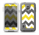 The Gray & Yellow Chevron Pattern Skin for the Samsung Galaxy S5 frē LifeProof Case