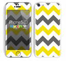 The Gray & Yellow Chevron Pattern Skin for the Apple iPhone 5c