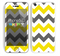 The Gray & Yellow Chevron Pattern Skin for the Apple iPhone 5c