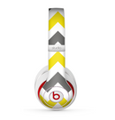 The Gray & Yellow Chevron Pattern Skin for the Beats by Dre Studio (2013+ Version) Headphones