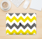 The Gray & Yellow Chevron Pattern Skin Kit for the 12" Apple MacBook (A1534)