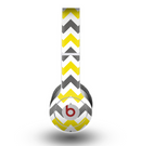 The Gray & Yellow Chevron Pattern copy Skin for the Beats by Dre Original Solo-Solo HD Headphones