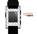 The Gray & White Sharp Chevron Pattern Skin for the Pebble SmartWatch