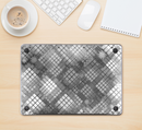 The Grayscale Layer Checkered Pattern Skin Kit for the 12" Apple MacBook (A1534)