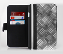 The Grayscale Layer Checkered Pattern Ink-Fuzed Leather Folding Wallet Credit-Card Case for the Apple iPhone 6/6s, 6/6s Plus, 5/5s and 5c