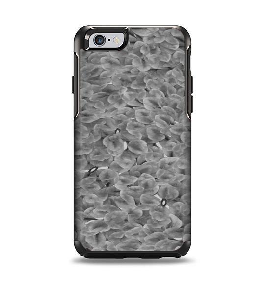 The Grayscale Flower Petals Apple iPhone 6 Otterbox Symmetry Case Skin Set
