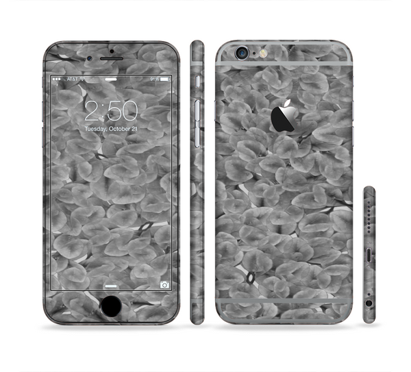 The Grayscale Flower Petals Sectioned Skin Series for the Apple iPhone 6 Plus