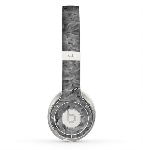 The Grayscale Flower Petals Skin for the Beats by Dre Solo 2 Headphones