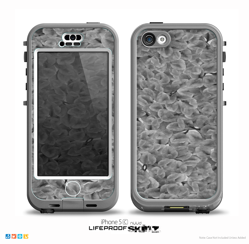 The Grayscale Flower Petals Skin for the iPhone 5c nüüd LifeProof Case