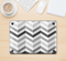 The Grayscale Gradient Chevron Zigzag Pattern Skin Kit for the 12" Apple MacBook (A1534)